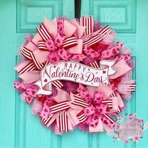 Valentine's Day Pink and Red Wreath